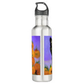 Van Gogh Black Kitten mit Sonnenblumen Edelstahlflasche (Rückseite)