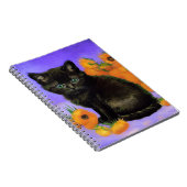 Van Gogh Black Kitten mit Sonnenblumen Notizblock (Rechte Seite)