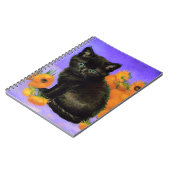Van Gogh Black Kitten mit Sonnenblumen Notizblock (Linke Seite)
