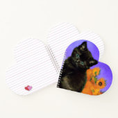 Van Gogh Black Kitten mit Sonnenblumen Notizblock (Innenseite)