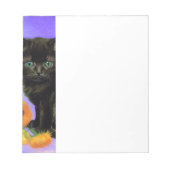 Van Gogh Black Kitten mit Sonnenblumen Notizblock (Vorderseite)