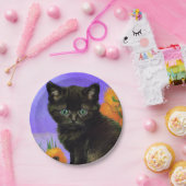 Van Gogh Black Kitten mit Sonnenblumen Pappteller (Party)