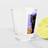Van Gogh Black Kitten mit Sonnenblumen Schnapsglas (Links)