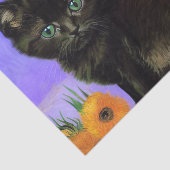 Van Gogh Black Kitten mit Sonnenblumen Seidenpapier (Ausschnitt)