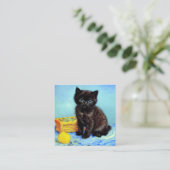 Van Gogh Black Kitten mit Yarn Begleitkarte (Stehend Vorderseite)