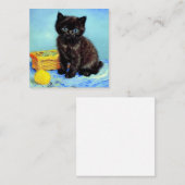 Van Gogh Black Kitten mit Yarn Begleitkarte (Vorne/Hinten)