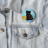Van Gogh Black Kitten mit Yarn Button (Beispiel)
