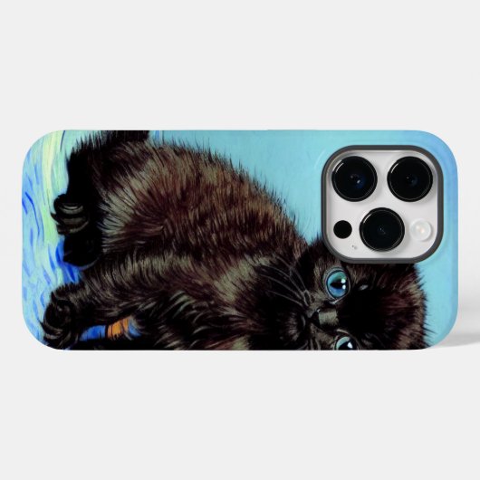 Van Gogh Black Kitten mit Yarn Case-Mate iPhone Hülle (Rückseite (Horizontal))
