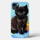 Van Gogh Black Kitten mit Yarn Case-Mate iPhone Hülle (Rückseite)
