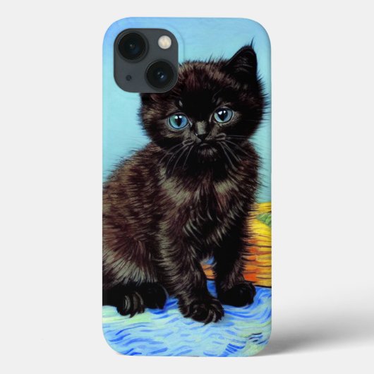 Van Gogh Black Kitten mit Yarn Case-Mate iPhone Hülle (Rückseite)