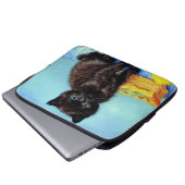 Van Gogh Black Kitten mit Yarn Laptopschutzhülle (Vorne Knopf)