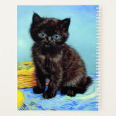 Van Gogh Black Kitten mit Yarn Planer (Rückseite)