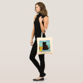Van Gogh Black Kitten mit Yarn Tragetasche (Vorderseite (Model))