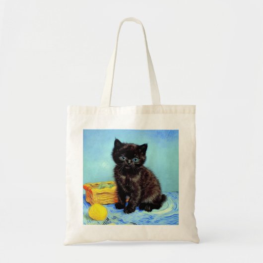 Van Gogh Black Kitten mit Yarn Tragetasche (Vorne)