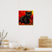 Van Gogh Black Kitten Poster (Küche)