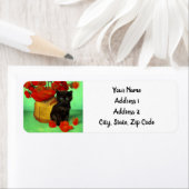 Van Gogh Black Kitten Red Blume (Insitu)