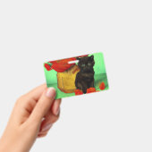 Van Gogh Black Kitten Red Blume Ausweis (Handheld)
