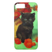Van Gogh Black Kitten Red Blume Case-Mate iPhone Hülle (Rückseite)