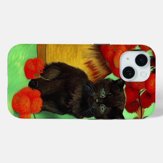 Van Gogh Black Kitten Red Blume Case-Mate iPhone Hülle (Rückseite (Horizontal))