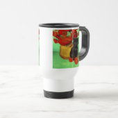 Van Gogh Black Kitten Red Blume Reisebecher (VorderseiteRechts)