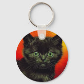Van Gogh Black Kitten Schlüsselanhänger (Rückseite)