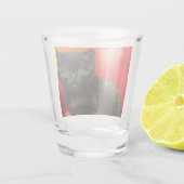 Van Gogh Black Kitten Schnapsglas (Rückseite)