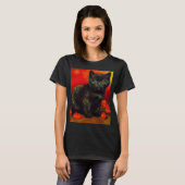 Van Gogh Black Kitten T-Shirt (Vorne ganz)