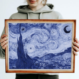Van Gogh Blaue Version von Sternennacht Poster