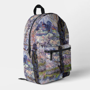 Van Gogh Blick auf Arles blühender Garten Bedruckter Rucksack