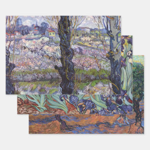 Van Gogh Blick auf Arles blühender Garten Geschenkpapier Set