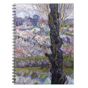 Van Gogh Blick auf Arles blühender Garten Notizblock
