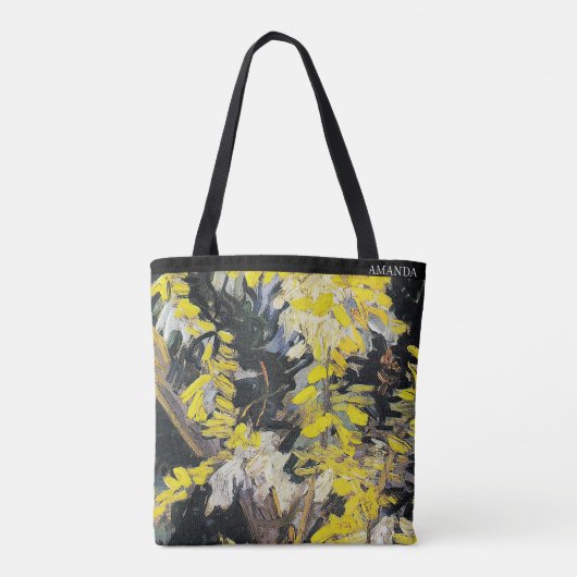 Van Gogh – Blossoming Acacia Branches Personalized Tasche (Rückseite)