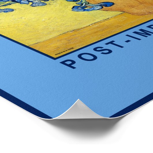 Van Gogh Blue Irises Museum Poster (Ecke)