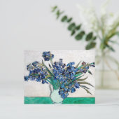 Van Gogh Blue Irises Postkarte (Stehend Vorderseite)