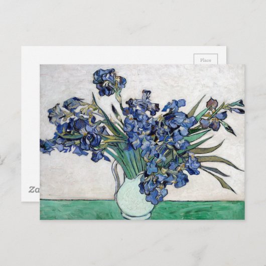 Van Gogh Blue Irises Postkarte (Vorne/Hinten)