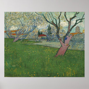 Van Gogh - Blühende Obstgärten Ansicht von Arles Poster