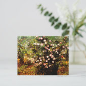 Van Gogh - blühende Rose Bush Postkarte (Stehend Vorderseite)