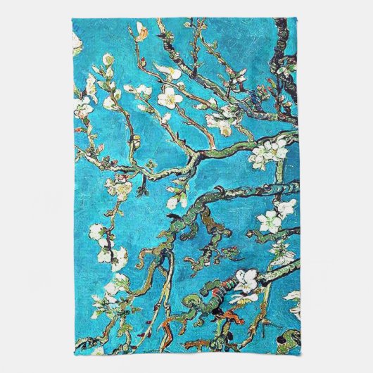 Van Gogh - blühende Zweige aus Mandeln Geschirrtuch (Vertikal)