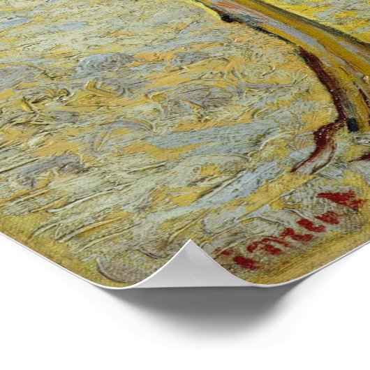 Van Gogh - Blühender Birnenbaum Poster (Ecke)