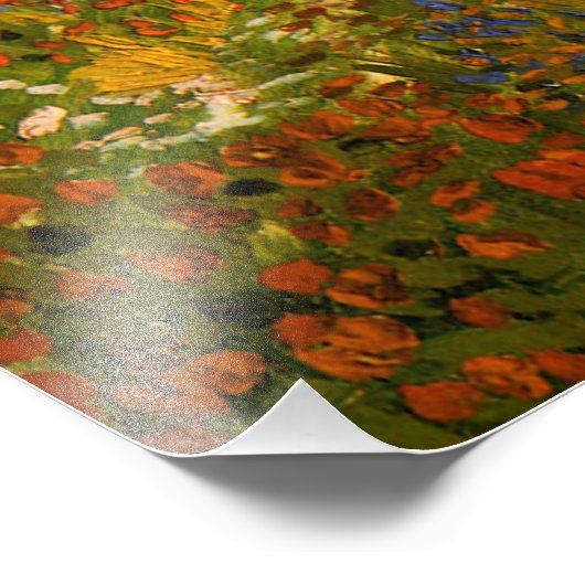 Van Gogh - Blühender Garten, Impressionismus Fotodruck (Ecke)