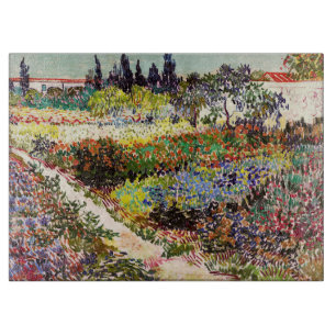 Van Gogh Blühender Garten in Arles Florale Kunst Schneidebrett