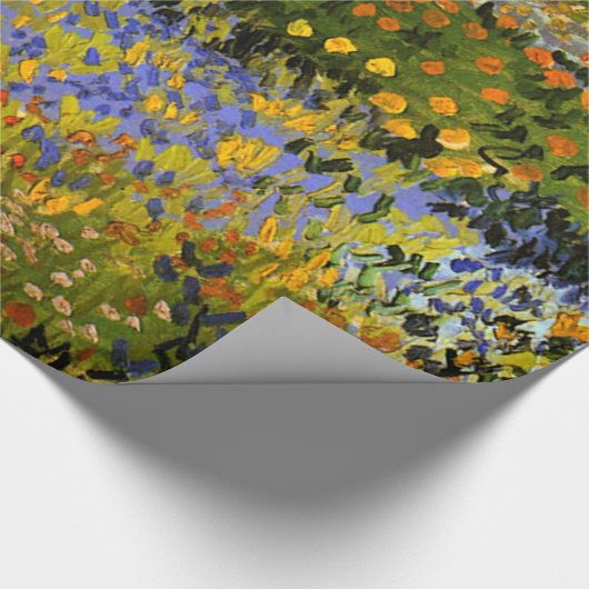 Van Gogh - Blühender Garten in Arles Geschenkpapier (Ecke)