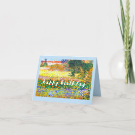 VAN GOGH "Blühender Garten mit Pfad" Geburtstag Karte