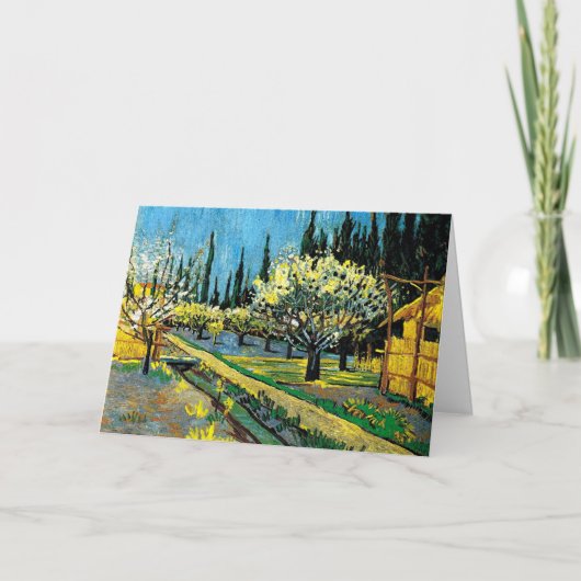 van gogh - Blühender Obstgarten, Karte (Vorderseite)