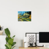 van gogh - Blühender Obstgarten Poster (Heimbüro)