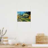 van gogh - Blühender Obstgarten Poster (Küche)