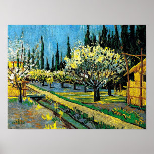 van gogh - Blühender Obstgarten Poster