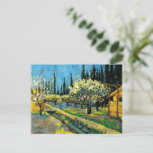 van gogh - Blühender Obstgarten, Postkarte (Stehend Vorderseite)