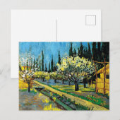 van gogh - Blühender Obstgarten, Postkarte (Vorne/Hinten)