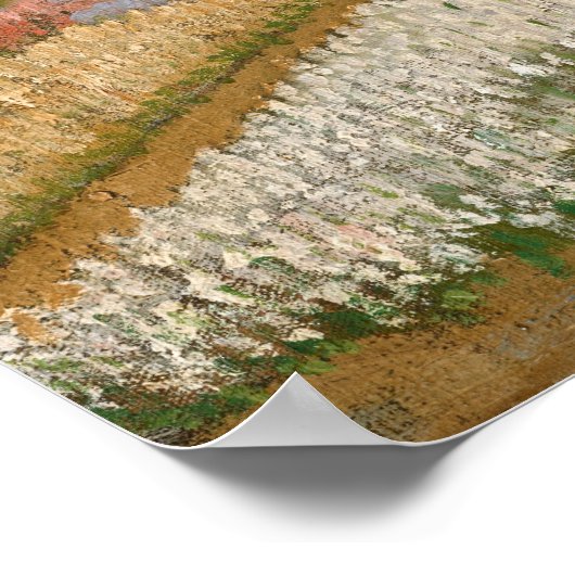 Van Gogh Blume Beds in Holland Old Art Poster (Ecke)